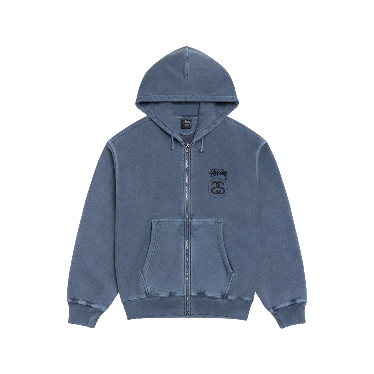 Stussy Stock Link Zip Hoodie Pigment Dyed Navy